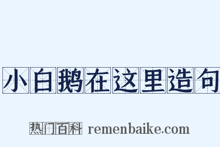 小白鹅在这里造句是什么意思的图片
